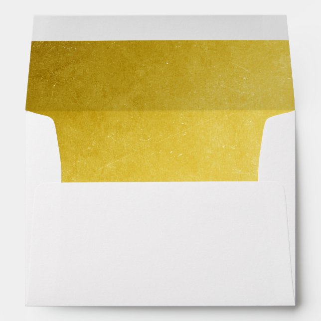 Faux Gold Lined Envelope (Back (Bottom))
