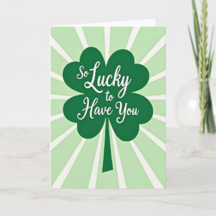 Faux Gold Lucky You Card