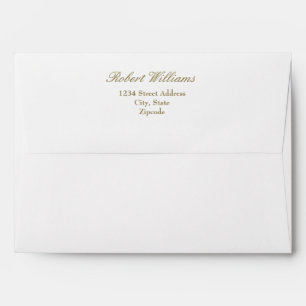 Faux Gold Mailing Envelopes Return Address