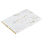 Faux gold marble luxury modern wedding guest book