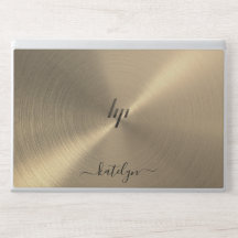 Faux Gold  Metal Monogram HP Laptop Skin 