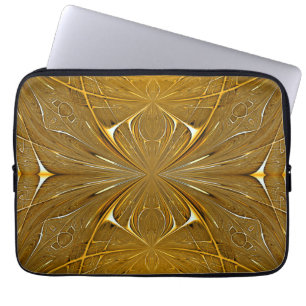 Faux Gold Metal Pattern Design Laptop Sleeve