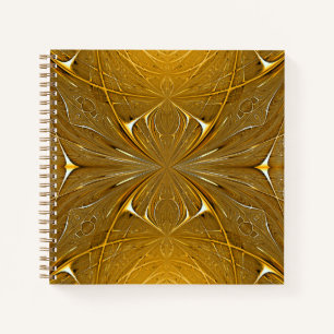 Faux Gold Metal Pattern Design Notebook