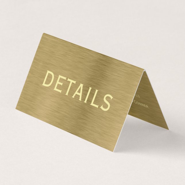 Faux Gold Metal Texture with Photo Detail Card (Front)