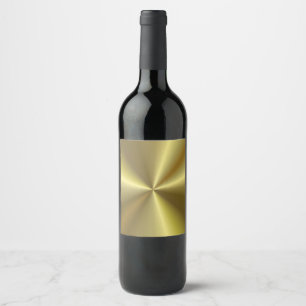 Faux Gold Metallic Look Elegant Blank Template Wine Label