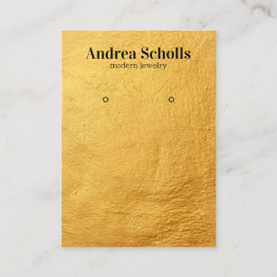 Faux GOLD Modern Bold Jewellery Earring Display Business Card