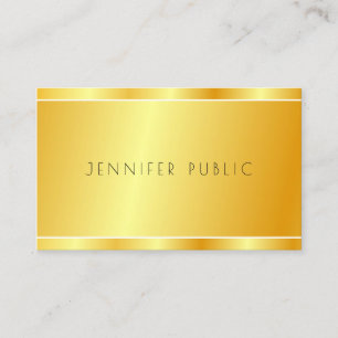 Faux Gold  Modern Professional Elegant Template Business Card