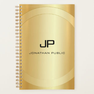 Faux Gold Monogram Glamour Personalised Template Planner
