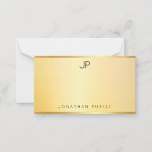 Faux Gold Monogram Template Modern Minimalist