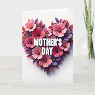 Faux Gold Mothers Day Heart Card