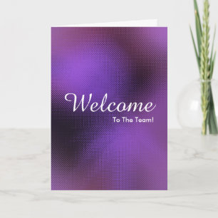 Faux Gold New Employee Welcome Card