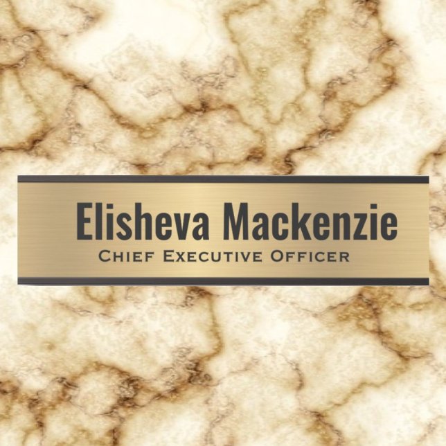 Faux Gold Office Door Name Plate Sign  (Creator Uploaded)