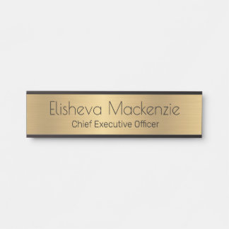 Faux Gold Office Door Sign Signs Name Plate