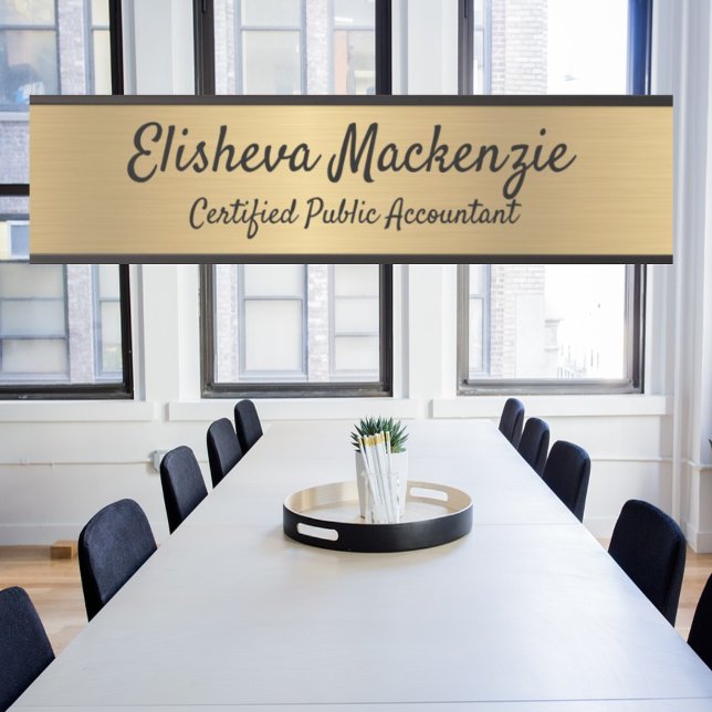 Faux Gold Office Door Sign Signs  Name Plate CPA (Creator Uploaded)