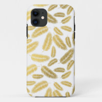 Faux Gold Palm Leaves Pattern