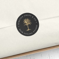 Faux Gold Palm Tree Logo