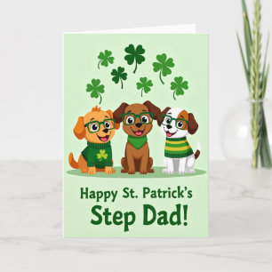 Faux Gold Patrick Day Pups Card
