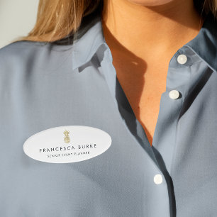 Faux Gold Pineapple Name Tag