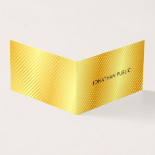 Faux Gold Professional Modern Elegant Template Business Card