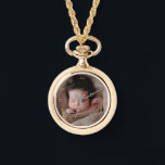 Faux Gold Roman Numerals & Custom Photo Watch<br><div class="desc">Charming watch with an overlay of gold-coloured roman numerals to which you can add your own photo.</div>