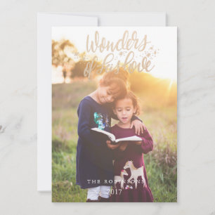 Faux Gold ScriptWonders of His Love Holiday Photo