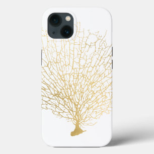 Faux Gold Sea Fan Coral iPhone Case