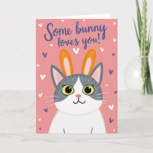 Faux Gold Some Bunny Loves You Card