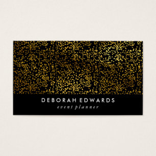 Faux Gold Specks Plain Black