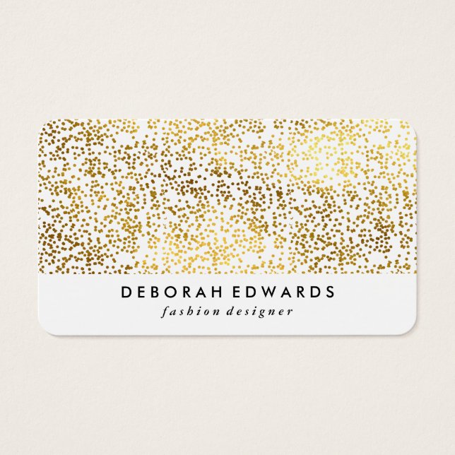Faux Gold Specks Plain White (Front)