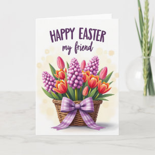 Faux Gold Spring Flowers Card