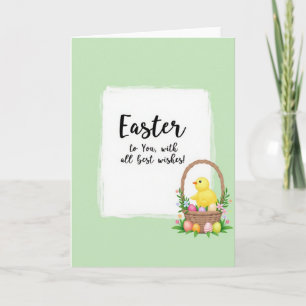 Faux Gold Spring Fowl Card