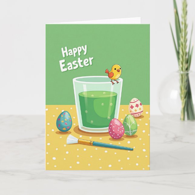 Faux Gold Springtime Card (Front)