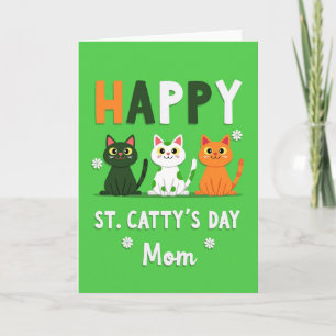 Faux Gold St Cattys Day Mom Card