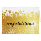 Faux gold stars employee congratulations card