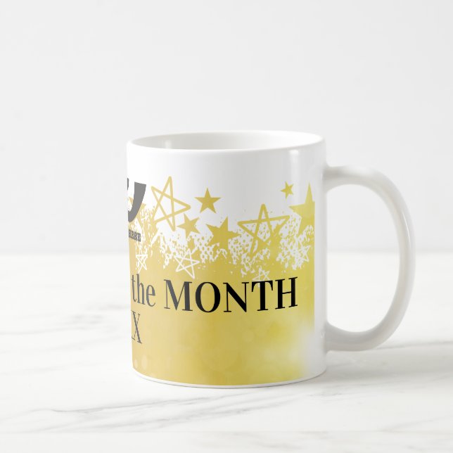 Faux gold stars employee of the month award mug (Right)