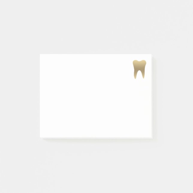 Faux Gold Teeth Dental Post-it Notes (Front)