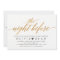 Faux gold the night before invitation