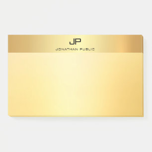 Faux Gold Trendy Elegant Template Modern Glamour Post-it Notes