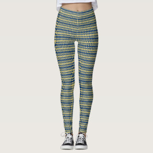 Faux Gold Triangles Pattern Leggings