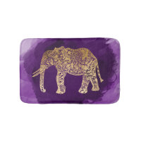 faux gold tribal elephant purple brushstroke