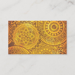 Faux Golden Suns pattern Business Card