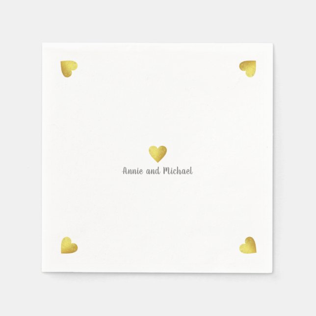 faux golf hearts love napkin (Front)