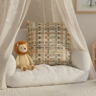 Faux Grasscloth Geometric Weave Pat#3 ID1271 Cushion