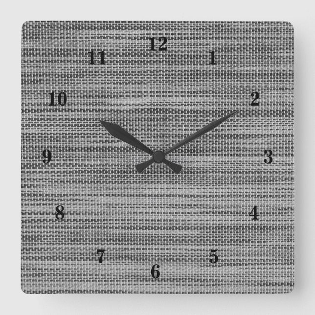 Faux Gray Fabric Clock (Front)