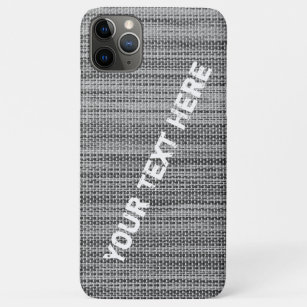 Faux Gray Fabric - Your Text Name Case-Mate iPhone Case