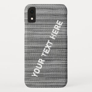 Faux Gray Fabric - Your Text Name Case-Mate iPhone Case