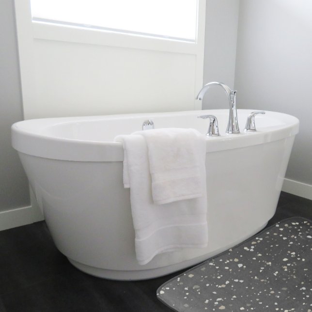 Faux Gray Terrazzo Bath Mat (Creator Uploaded)