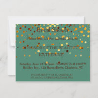 Faux Green Glittering Fab Confetti Sparkles Dots