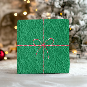 Faux Green Leather Texture Wrapping Wrapping Paper Sheet