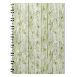 Faux Green Wood Notebook